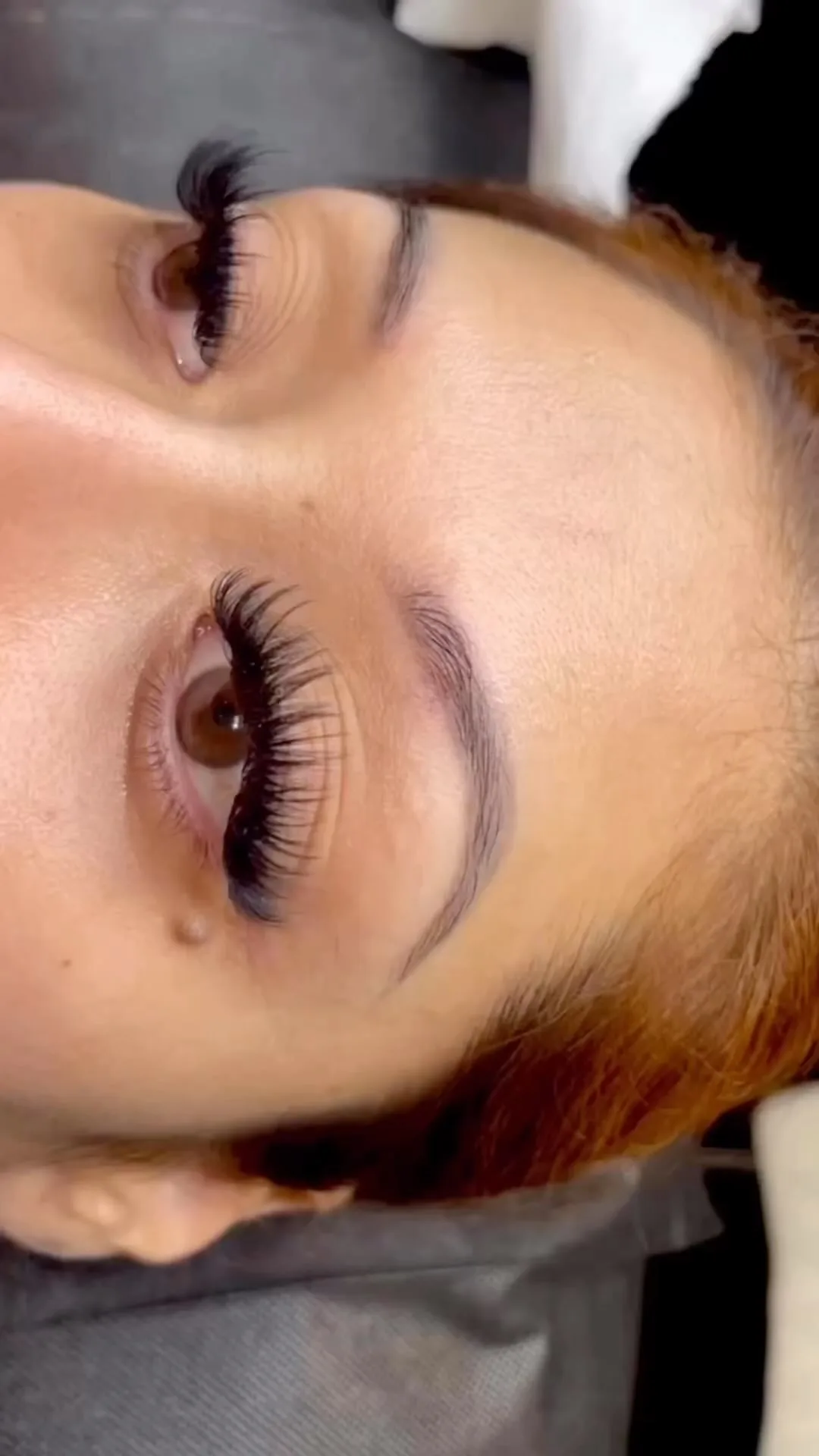 Volume lash extensions — ginger brows, two eyes